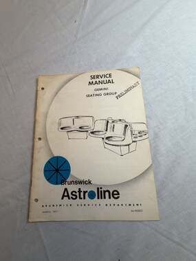 1971 Brunswick Astroline Gemini Seating Group Preliminary Service Manual